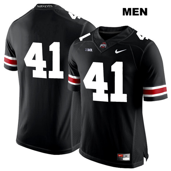 Ohio State Buckeyes Men's Hayden Jester #41 White Number Black Authentic Nike No Name College NCAA Stitched Football Jersey TW19E41TY